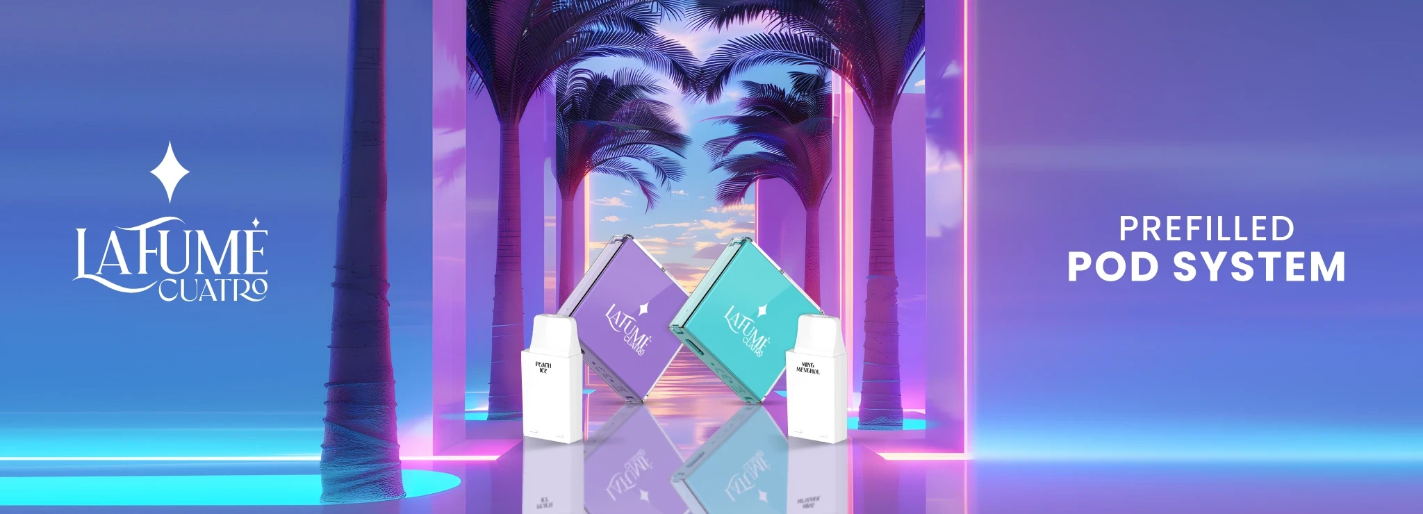 La Fume Cuatro Prefilled Pod E-Zigarette – hochwertige Alternative zu Elfbar, SKE Crystal und anderen E-Zigaretten Marken. Ideal für Dampfer, die Wert auf Geschmack, Design und Qualität legen.