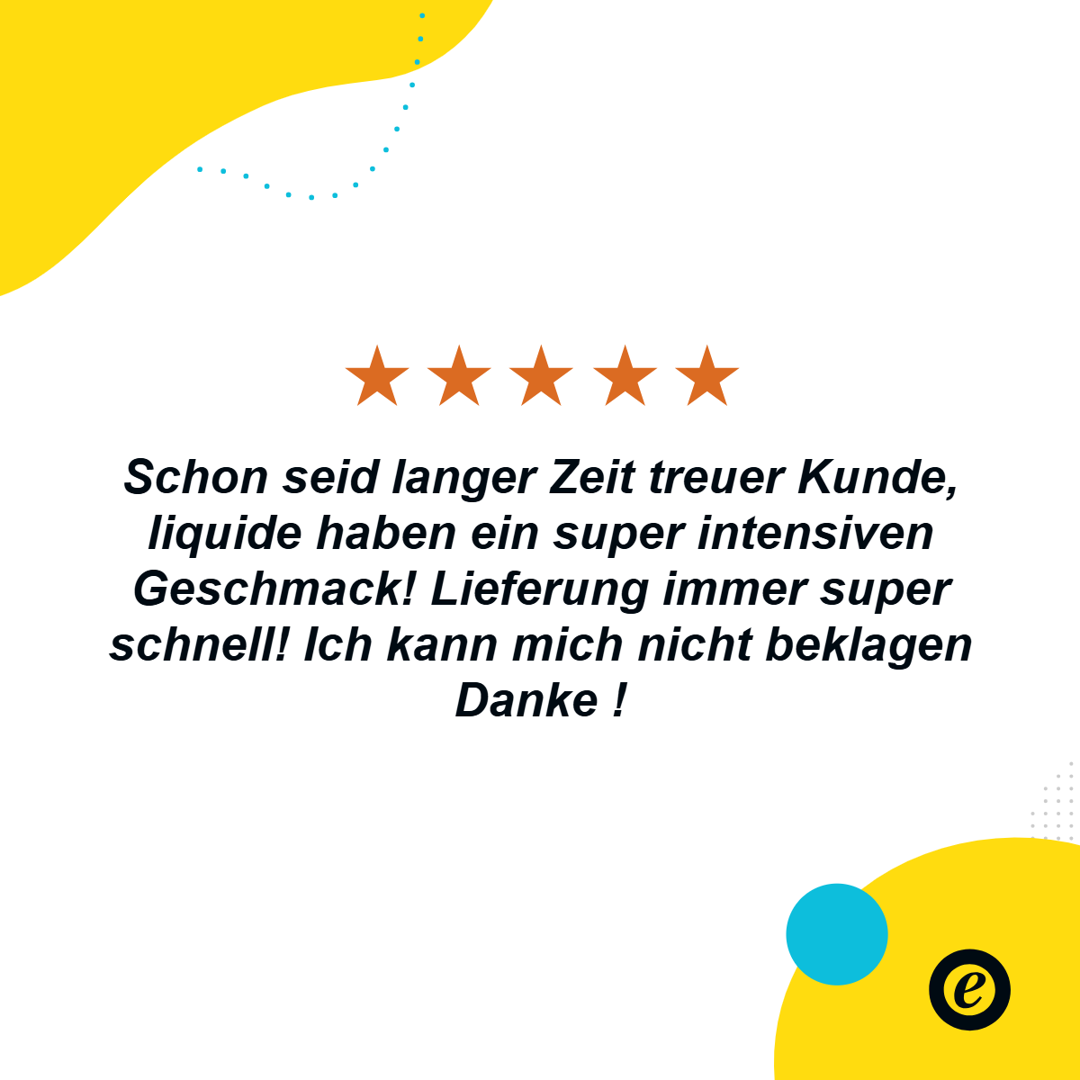 Positive Kundenrezension über La Fume Pod-Systeme und schnellen Versand