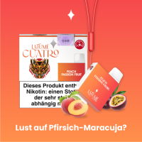 Cuatro - Peach Passion Fruit (1 Stück)